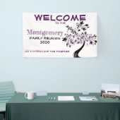 Custom Welcome Family Wiedersehen Moderne Lila Bäu Banner (Messeveranstaltung)