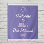 Custom Welcome for Bat Mitzvah Wandteppich<br><div class="desc">Herzlich willkommen bei Ihren Gästen</div>