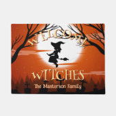 Custom Welcome Hexen Happy Halloween Fußmatte (Vorderseite)