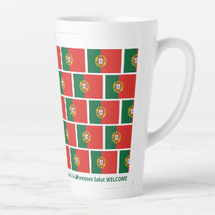 Custom WELCOME Hospitality Portugiesische Flagge Milchtasse