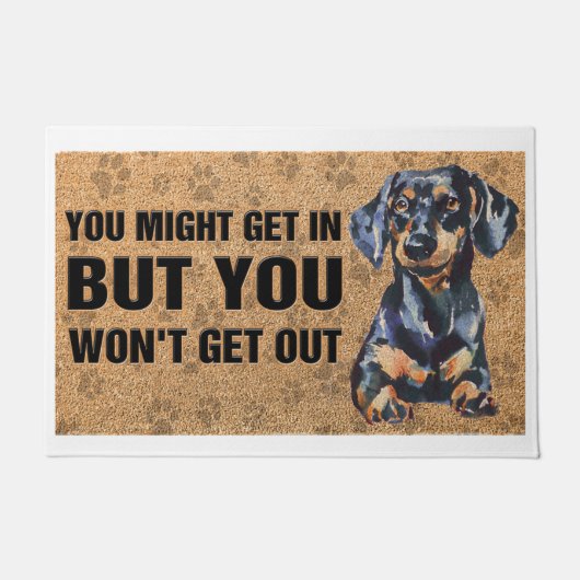 Custom Welcome Mat/Dog Lover/Dachshund Decor Fußmatte (Vorderseite)
