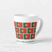Custom WELCOME Portugal Flag Milchtasse (Rechte Ecke)