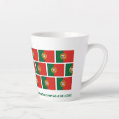 Custom WELCOME Portugal Flag Milchtasse (Rechts)