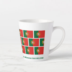 Custom WELCOME Portugal Flag Milchtasse