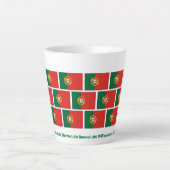 Custom WELCOME Portugal Flag Milchtasse (Vorderseite)