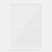 CUSTOM WELCOME SIGN ACRYLSCHILD (Vorderseite)