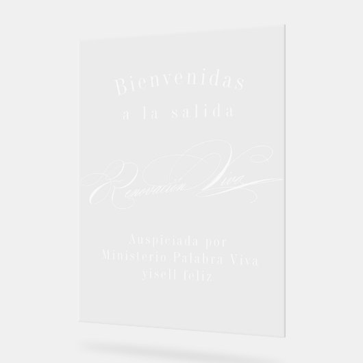 CUSTOM WELCOME SIGN ACRYLSCHILD (Winkel)