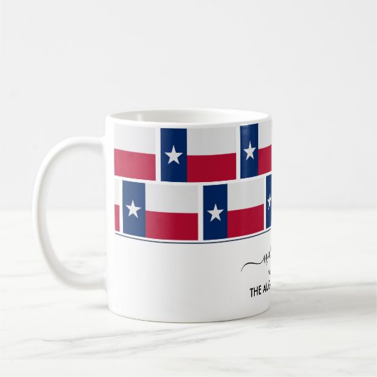 Custom Welcome TEXAS FLAG Kaffeetasse (Links)