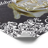 Custom Welcome to the Wedding of Chalkboard Rose Poster (Ecke)
