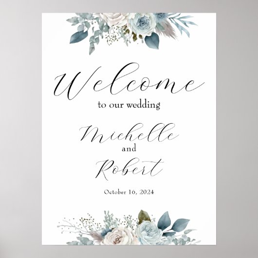 Custom Welcome Wedding Sign Poster (Vorne)