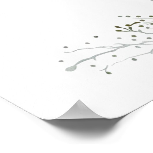 Custom Welcome Wedding Sign Poster (Ecke)