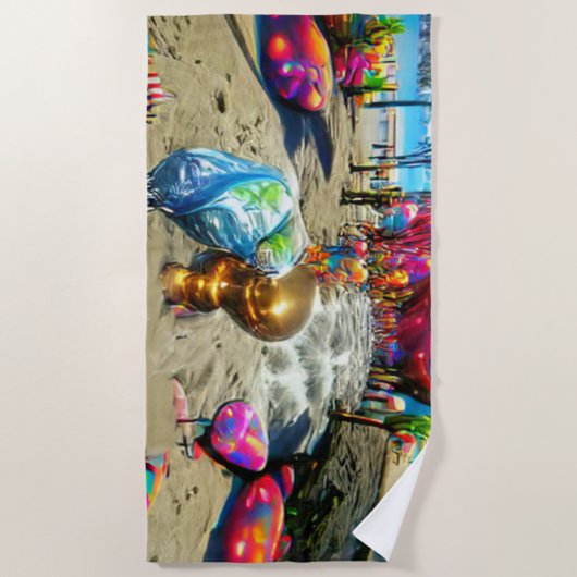 Custom Welcome Zuhause Beach Handtuch mit Balloon (Vorderseite)