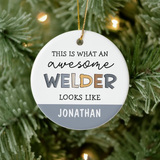 Custom Welder Funny Phantastisch Welder Geschenke Keramik Ornament (Baum)