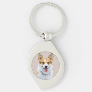 Custom Welsh Corgi Dog Personalisiert Gezeichnet Schlüsselanhänger