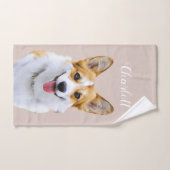Custom Welsh Corgi Dog Personalisiert Zeichnend Badhandtuch Set (Handtuch)
