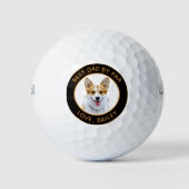 Custom Welsh Corgi Dog Personalisiert Zeichnend Golfball (Vorderseite)