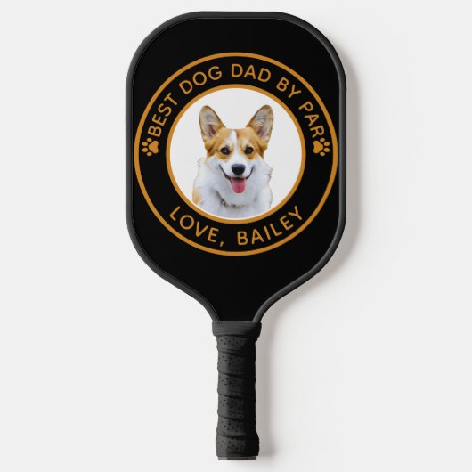 Custom Welsh Corgi Dog Personalisiert Zeichnend Pickleball Schläger (Vorderseite)