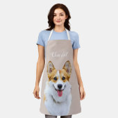 Custom Welsh Corgi Dog Personalisiert Zeichnend Schürze (Getragen)