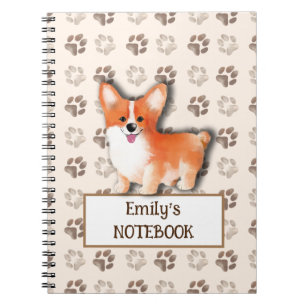 Custom Welsh Corgi Pembroke Notebook Geschenk für Notizblock