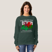 Custom WELSH MUM Flag Wales Sweatshirt (Vorne ganz)