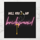 Custom Werden Sie mein Bridesmaid-Geschenk Weinetikett (Einzelnes Label)