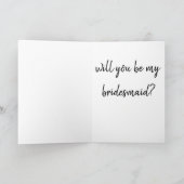 Custom werden Sie meine Brautjungfrau einladen Einladung (Innenseite)