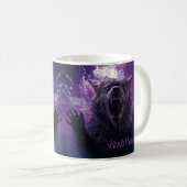 Custom Werewolf Horror Lila Black Halloween Kaffeetasse (VorderseiteRechts)