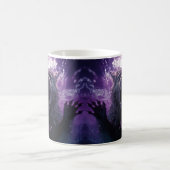 Custom Werewolf Horror Lila Black Halloween Kaffeetasse (Mittel)
