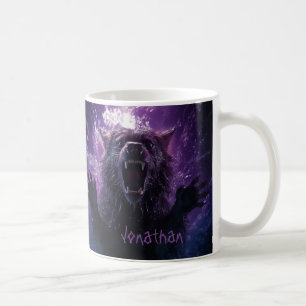 Custom Werewolf Horror Lila Black Halloween Kaffeetasse