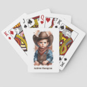 Custom Western Cowboy Birthday Spielkarten (Rückseite)