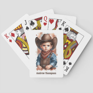 Custom Western Cowboy Birthday Spielkarten