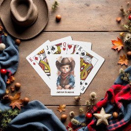 Custom Western Cowboy Birthday Spielkarten