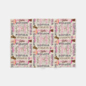 Custom Western Cowgirl Horse Lover Collage Name Fleecedecke (Vorderseite (Horizontal))