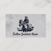 Custom Western Horse Man Riding Visitenkarte (Rückseite)