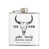 Custom Western Wedding Junggeselinnen-Abschied Gro Flachmann (Vorderseite)