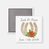 CUSTOM Western WEDING MAGNETS Magnet (Vorderseite/Rückseite)