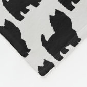 Custom Westie Hund-Silhouette Fleecedecke (Ecke)