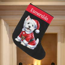 Custom Westie Weihnachts-Strumpf