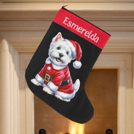Custom Westie Weihnachts-Strumpf Großer Weihnachtsstrumpf