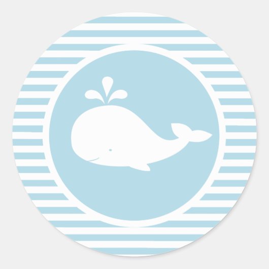 Custom Whale Birthday Sticker (Vorderseite)
