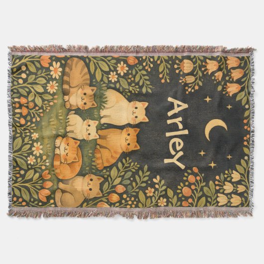 Custom Whimsical Cat Garden Decke (Vorderseite)