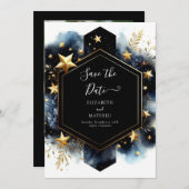 Custom Whimsical Celestial Wedding Save The Date (Vorne/Hinten)