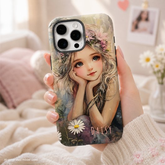 Custom Whimsical Daisy Fairy Pastel Watercolor Case-Mate iPhone Hülle