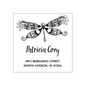 Custom Whimsical Dragonfly-Rücksendeadresse Gummistempel (Prägung)