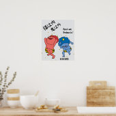 Custom Whimsical Funny Japanisch Kanji Kalligraphi Poster (Küche)