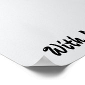 Custom Whimsical Funny Japanisch Kanji Kalligraphi Poster (Ecke)