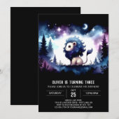Custom Whimsical Lion Birthday Einladung (Vorne/Hinten)