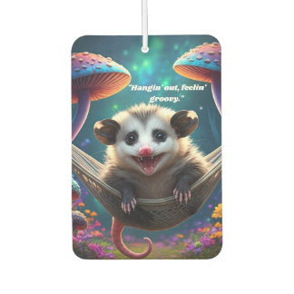 Custom Whimsical Opossum Psychedelic Hippie Autolufterfrischer