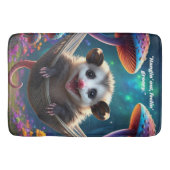Custom Whimsical Opossum Psychedelic Hippie Badematte (Vorderseite)
