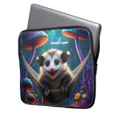 Custom Whimsical Opossum Psychedelic Hippie Laptopschutzhülle (Vorderseite Links)